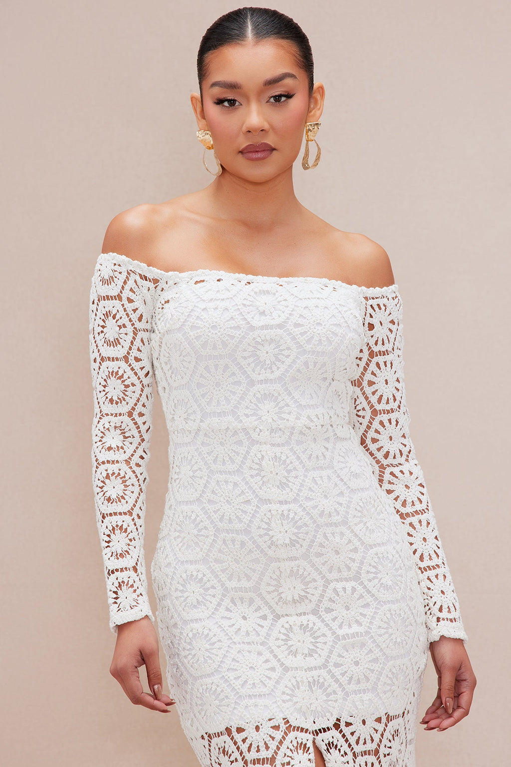 Monte Carlo Crochet Maxi Dress - White