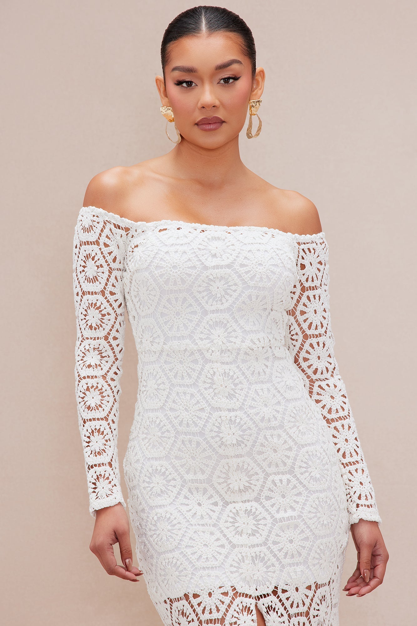 Monte Carlo Crochet Maxi Dress - White