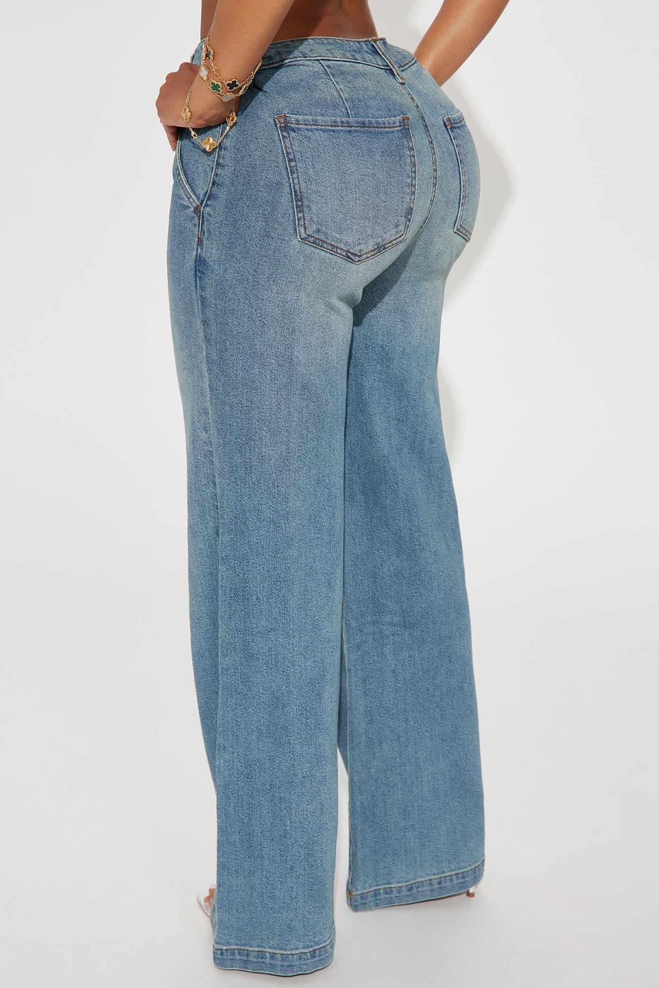 Delusional Drop Waist Jeans - Medium Wash