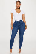Can't Deny You Sculpting Skinny Jeans - Dark Wash