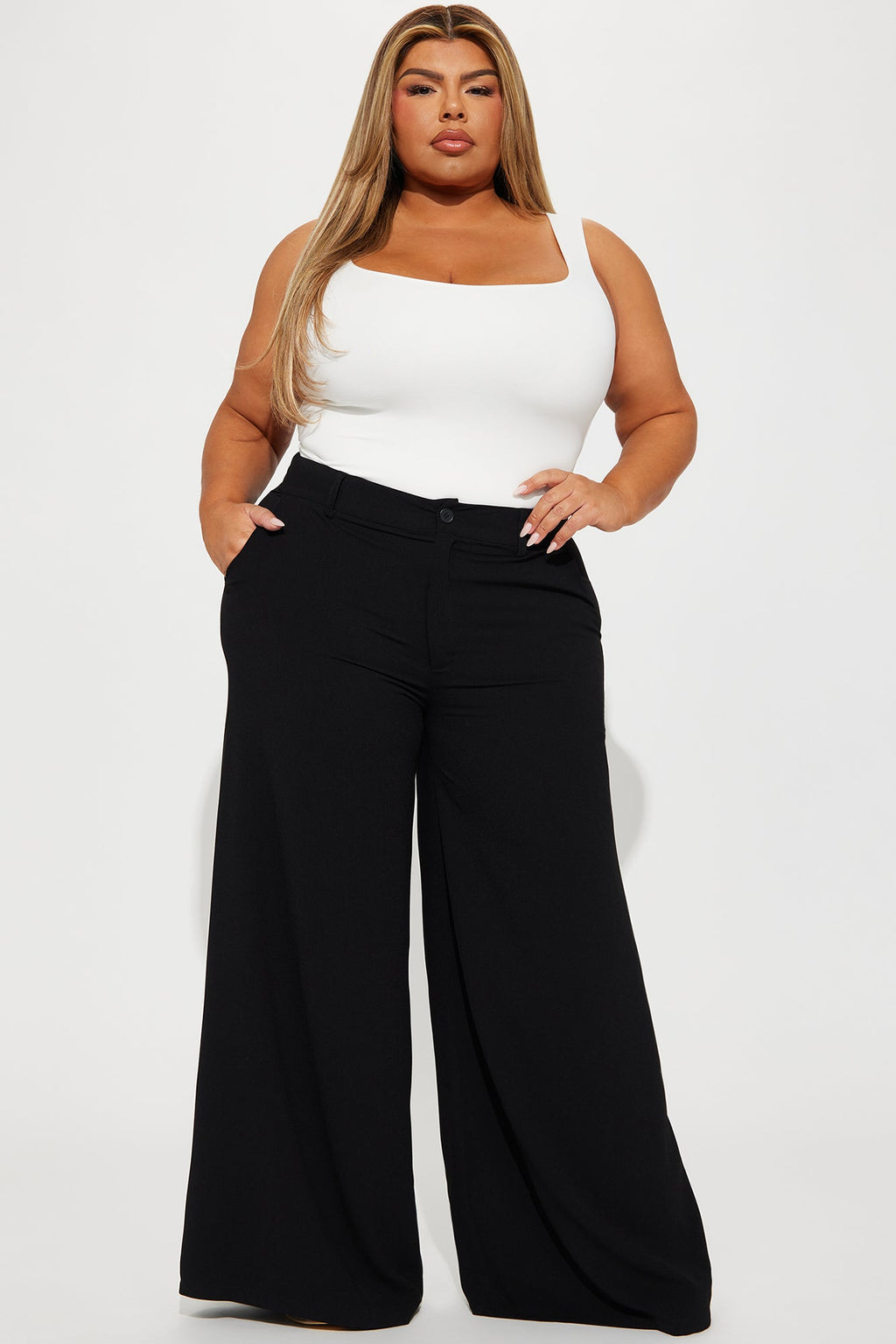 Petite Victoria High Waisted Dress Pants - Black