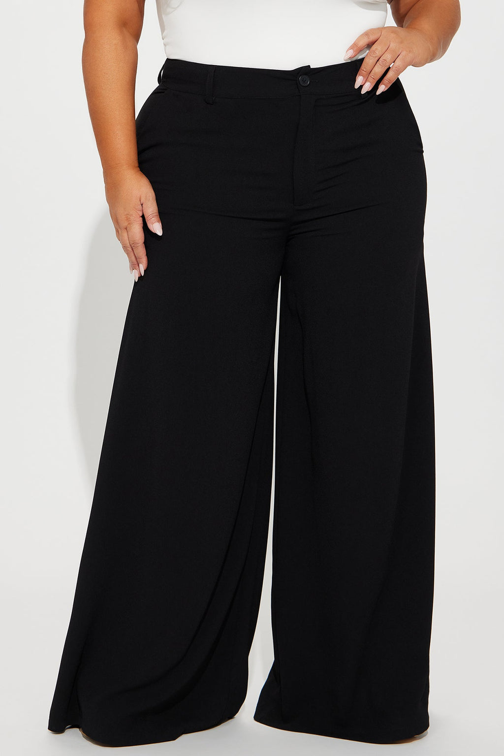 Petite Victoria High Waisted Dress Pants - Black