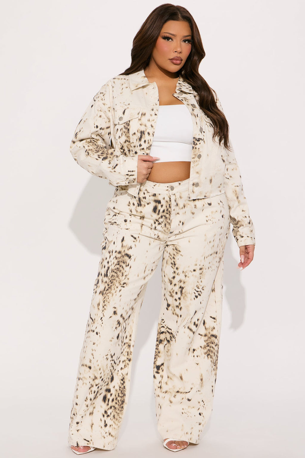 Calexico Printed Denim Jacket - White/combo