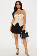 Maybe So Pleated Skort - Black
