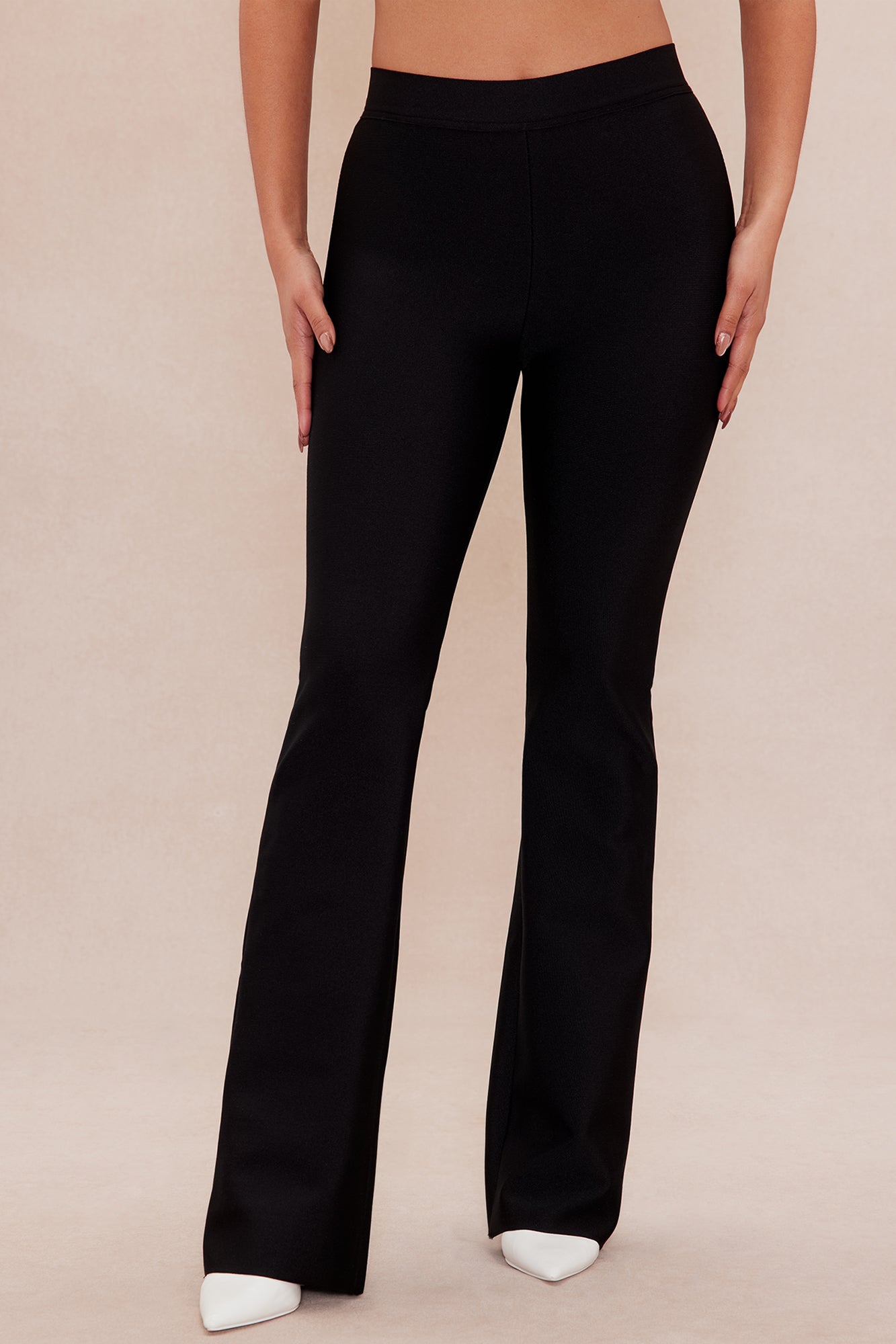 Bree Bandage Flare Pant - Black