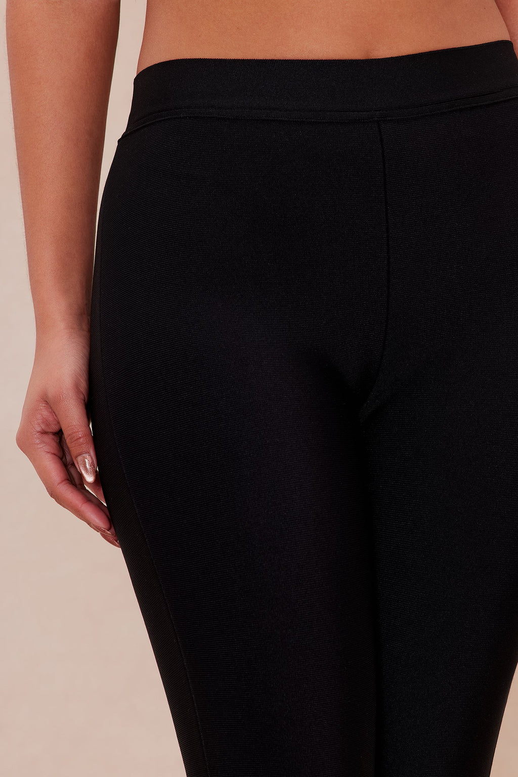 Bree Bandage Flare Pant - Black