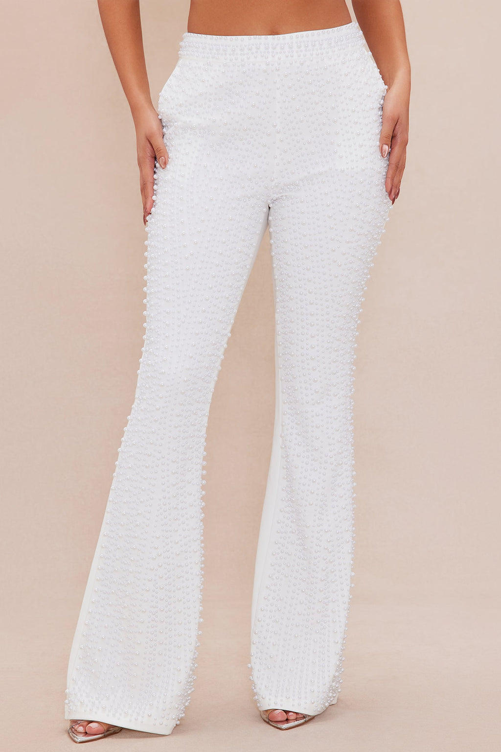 Luxorious Life Pearl Flare Pant - White