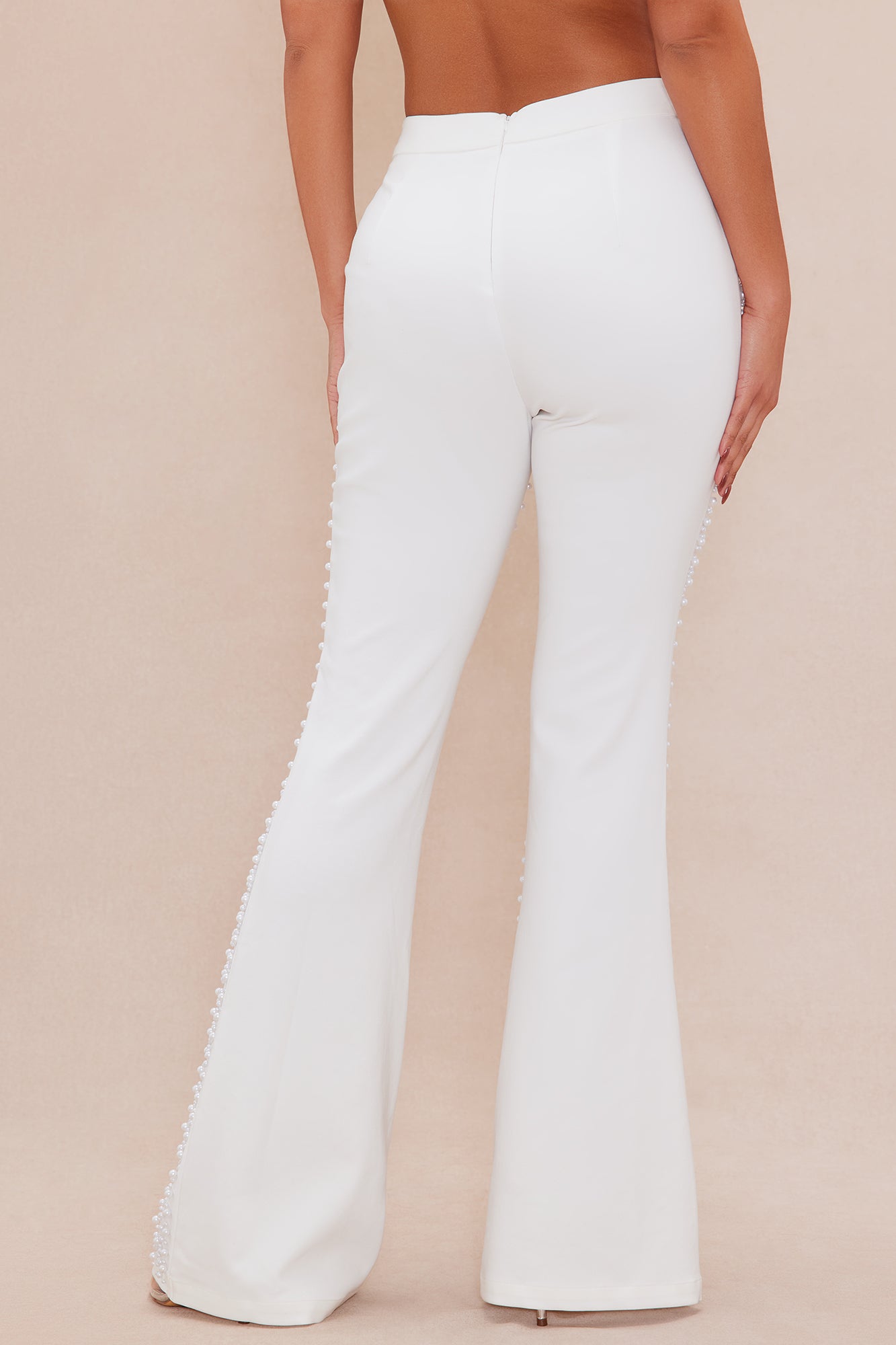 Luxorious Life Pearl Flare Pant - White