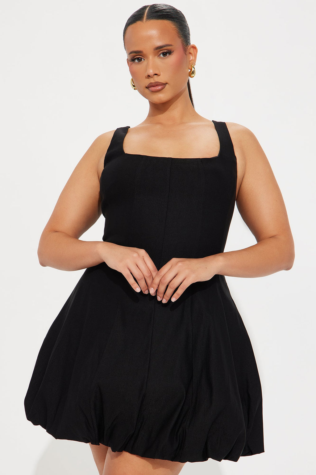 Jaden Bubble Mini Dress - Black
