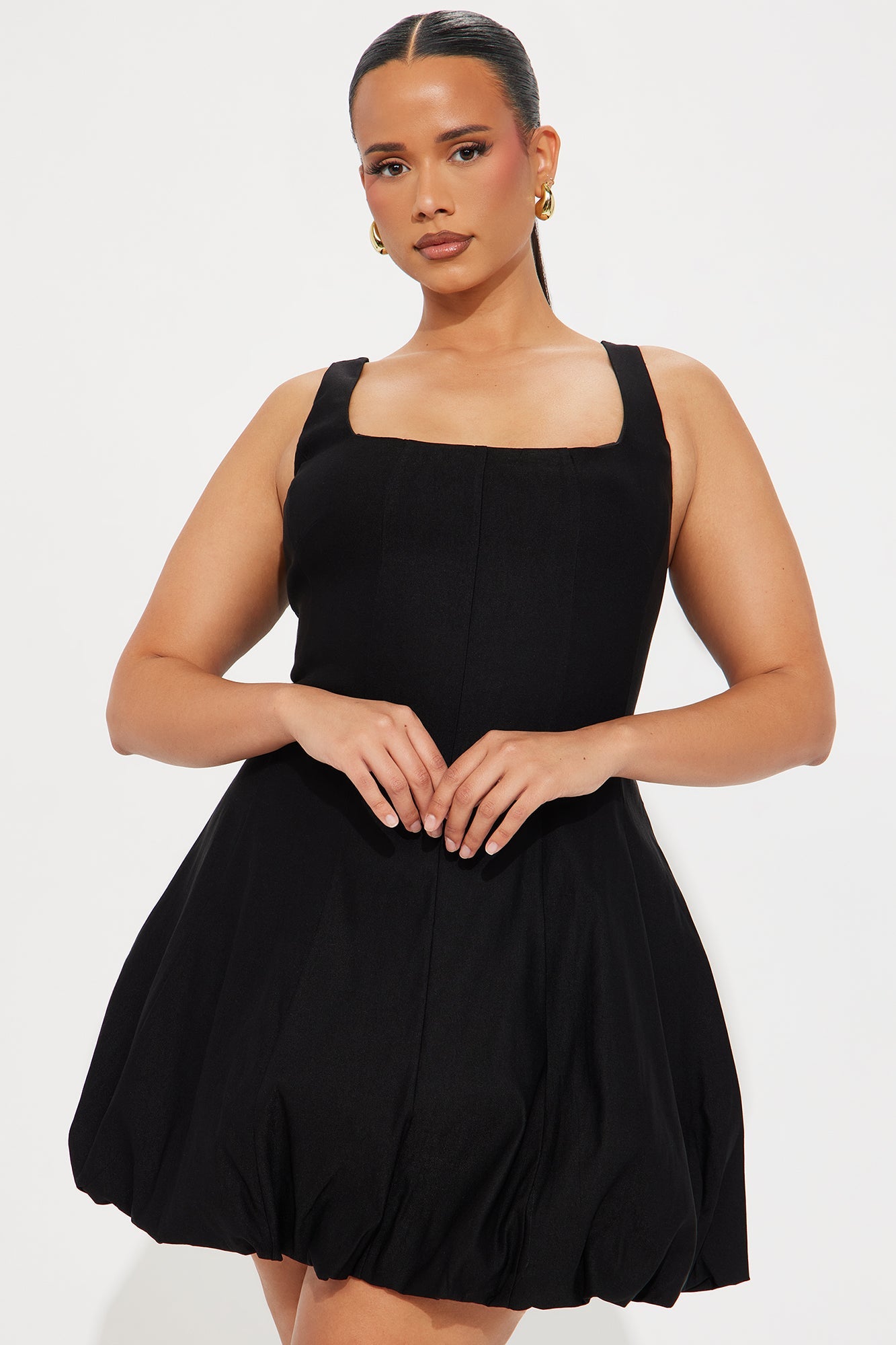 Jaden Bubble Mini Dress - Black