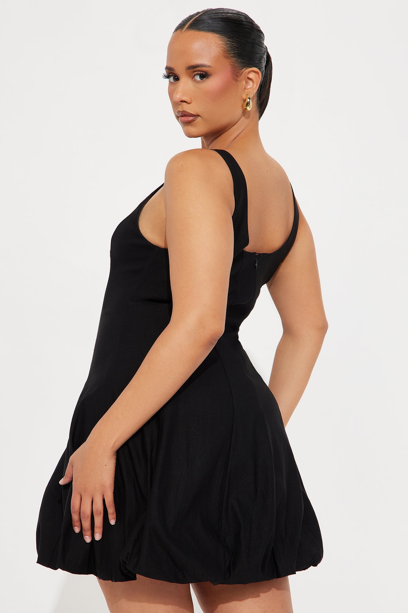 Jaden Bubble Mini Dress - Black