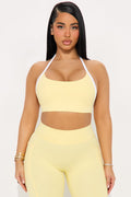 Tennis Club Sports Bra - Butter Yellow