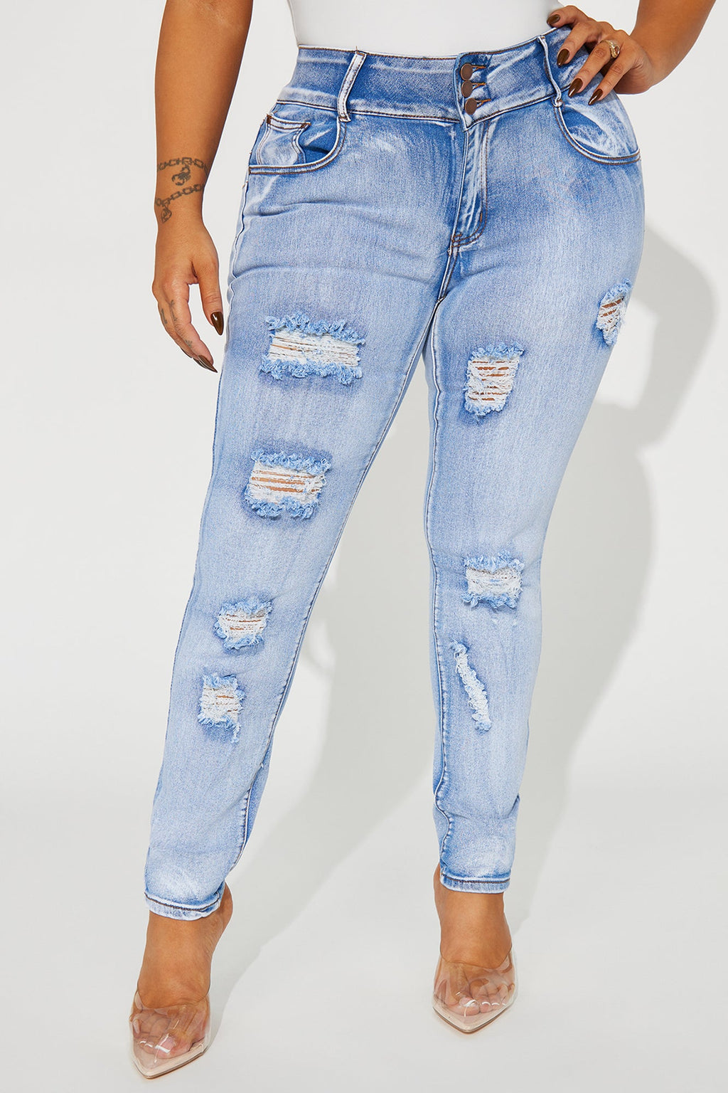 Baby Got Back Booty Lifting Jeans - Light Blue Wash