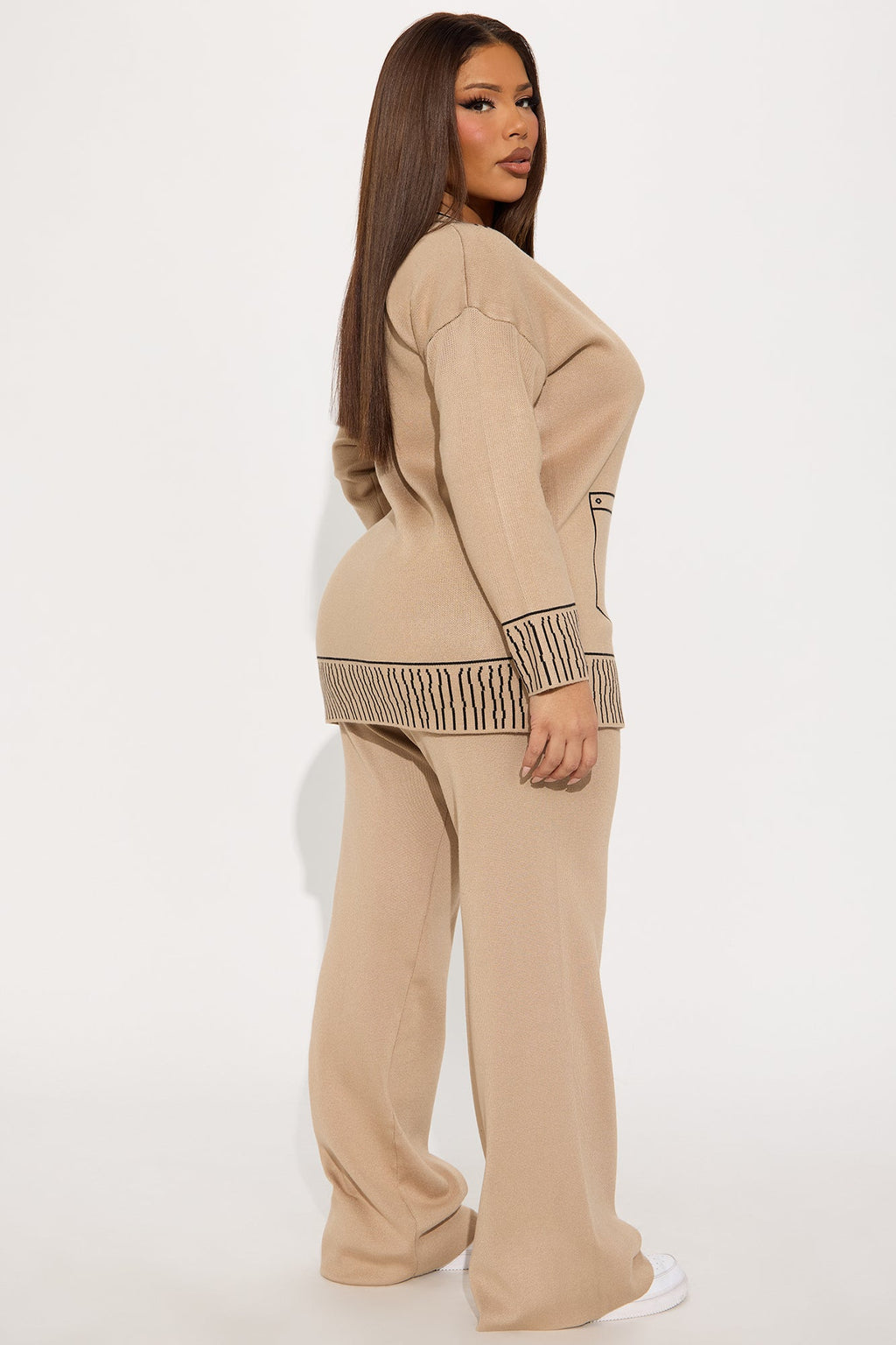Work Of Art Sweater Pant Set - Khaki