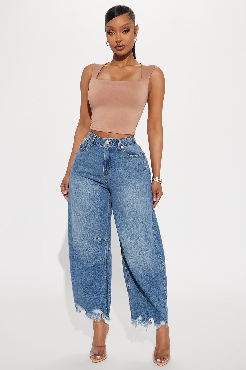 Christine Sleeveless Top - Taupe