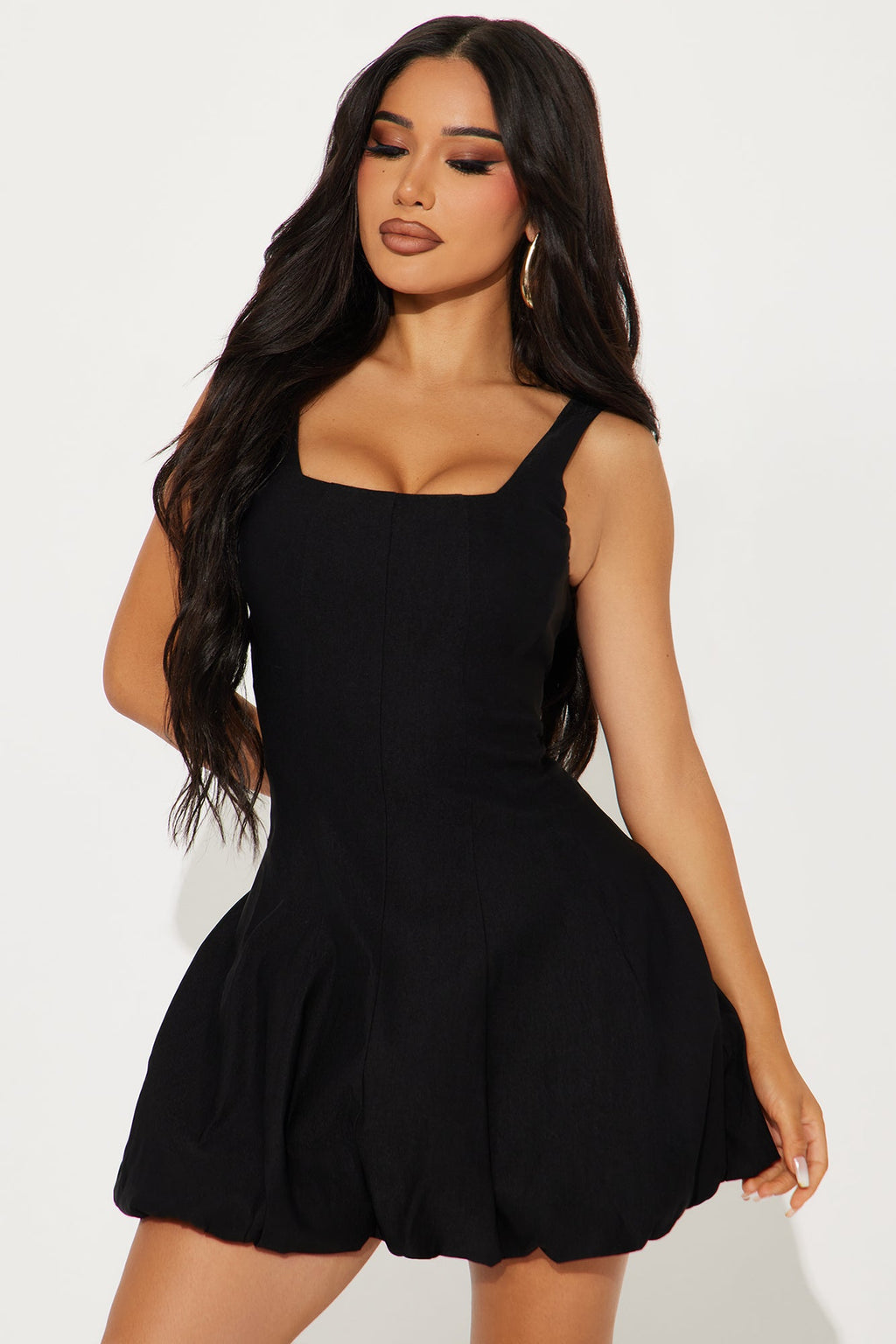 Jaden Bubble Mini Dress - Black