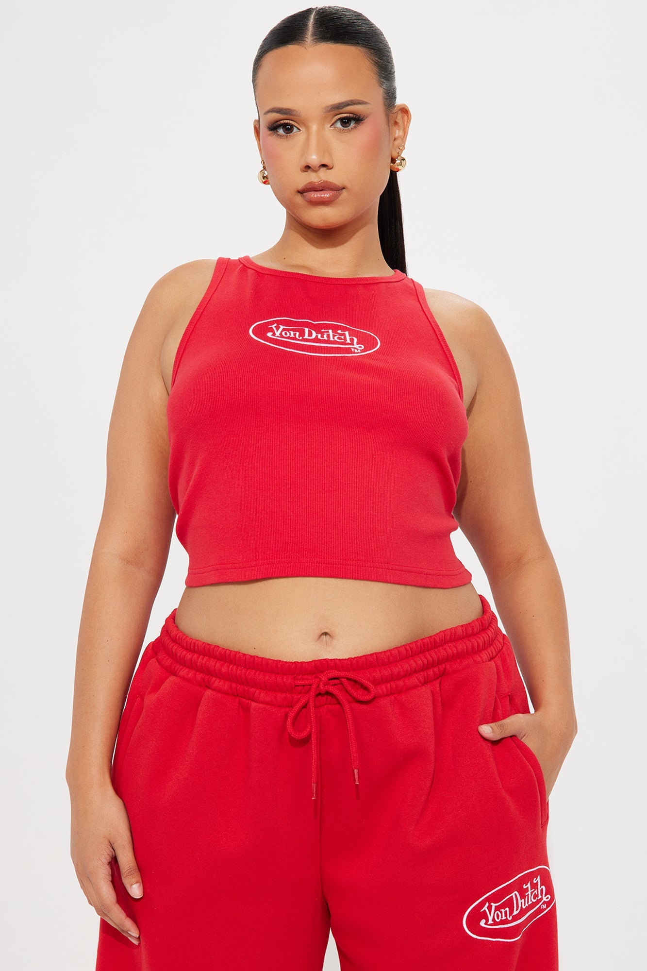 Von Dutch Timeless Tank Top - Red/White