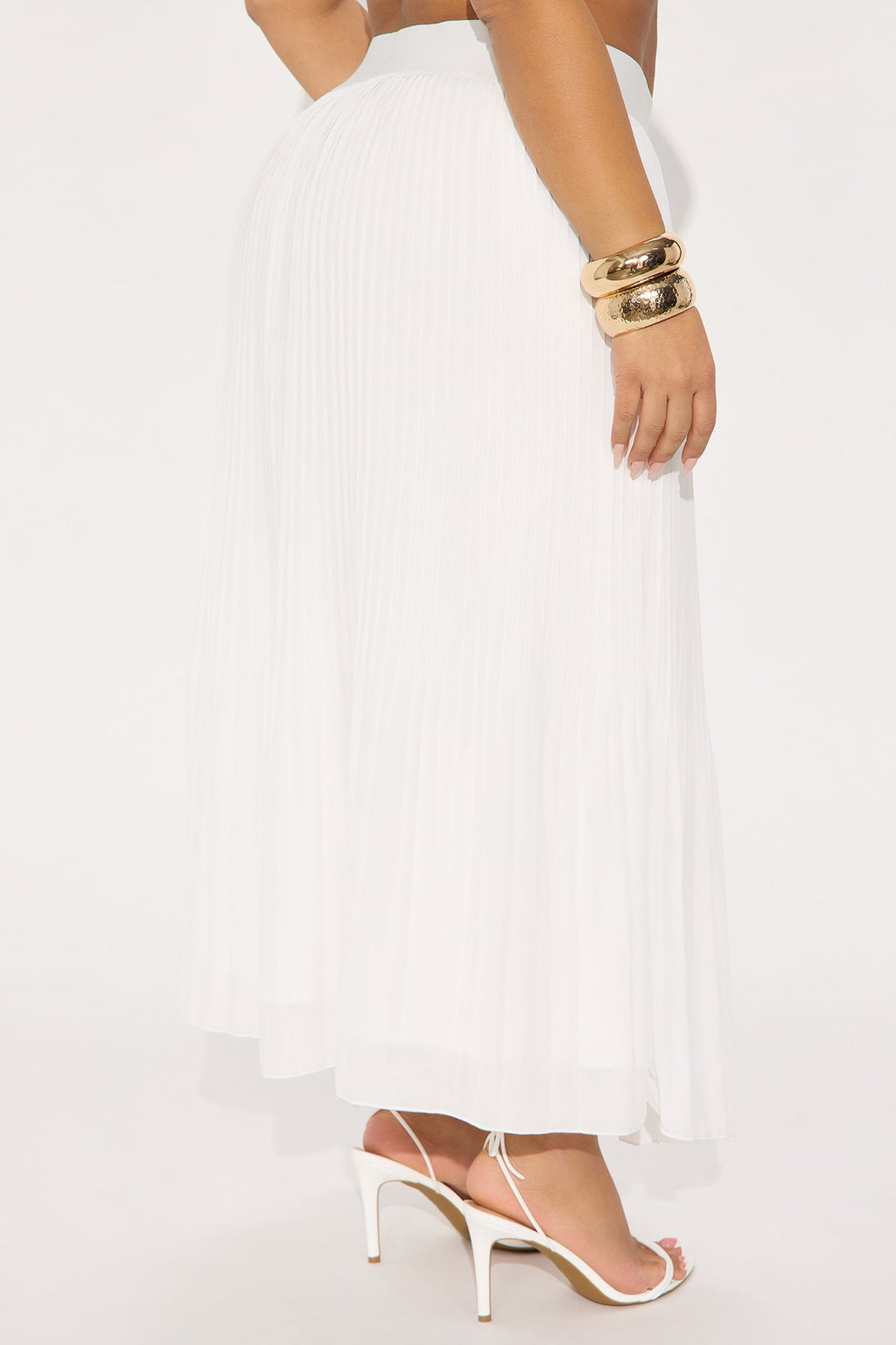 Everything To You Pleated Midi Skirt - Ivory