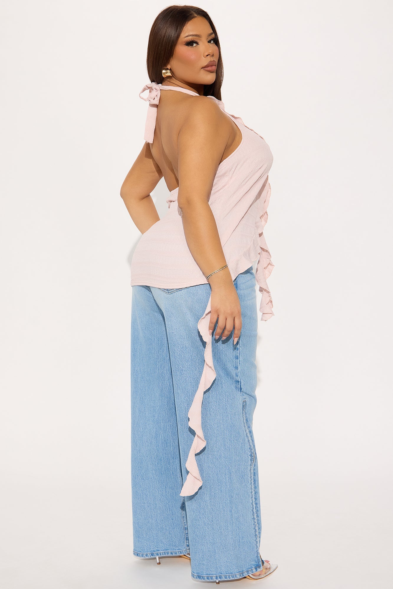 Hello Rose Halter Top - Blush