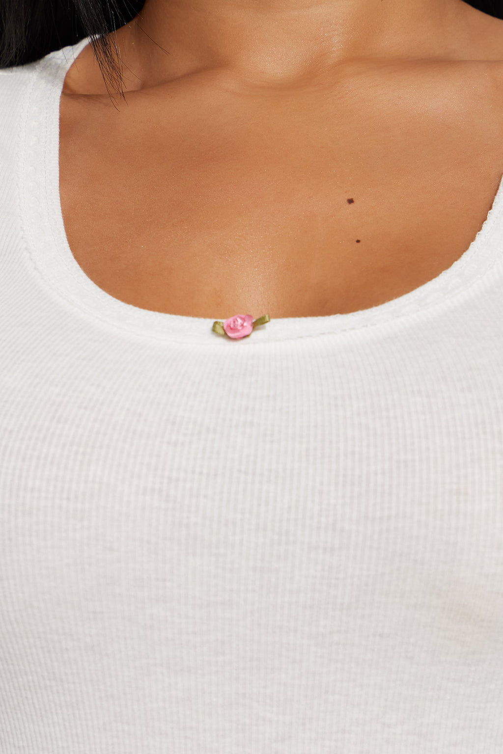 Adored By You Short Sleeve Top - White