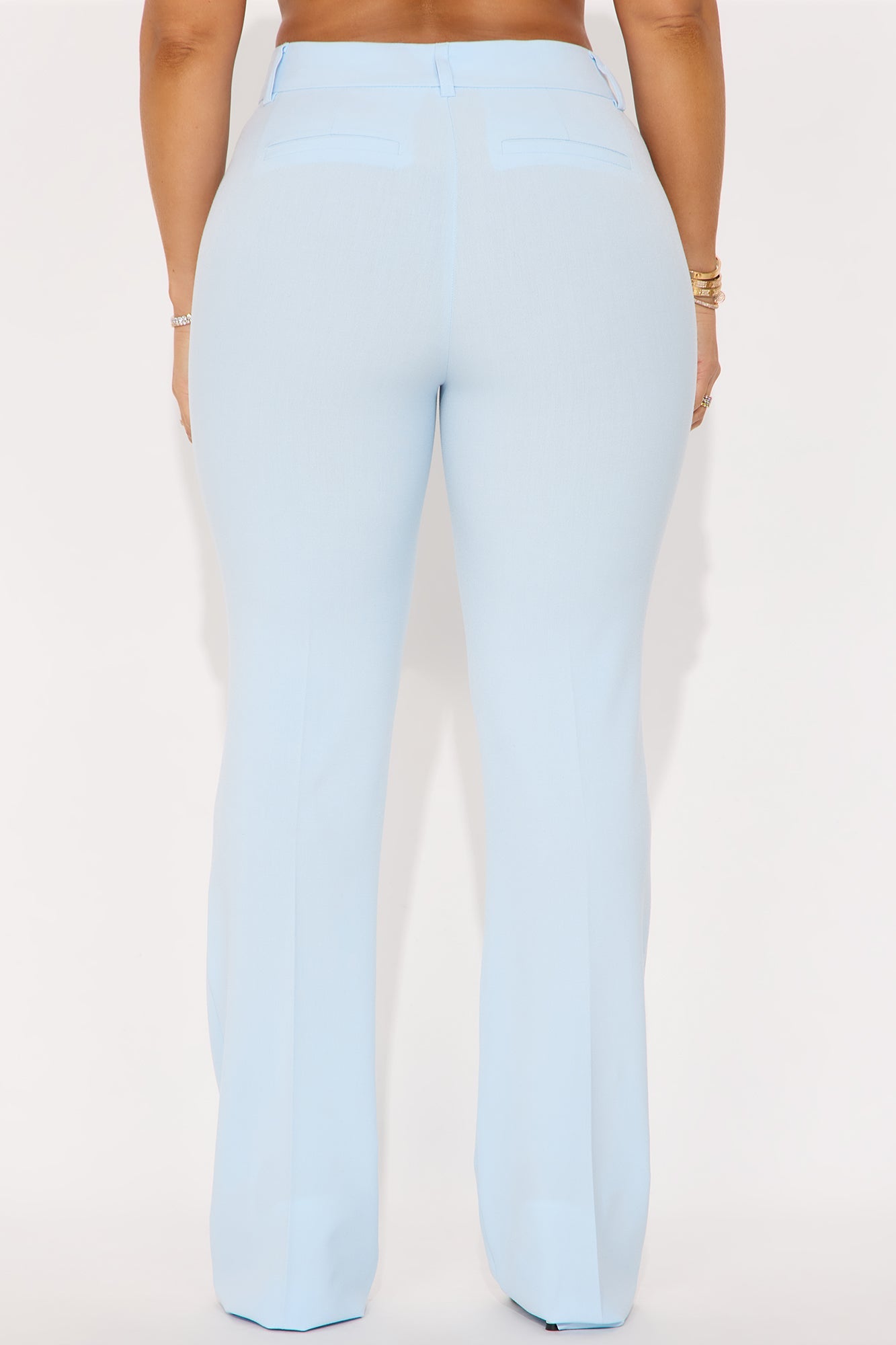 Tasha Dressy High Rise Pants - Light Blue