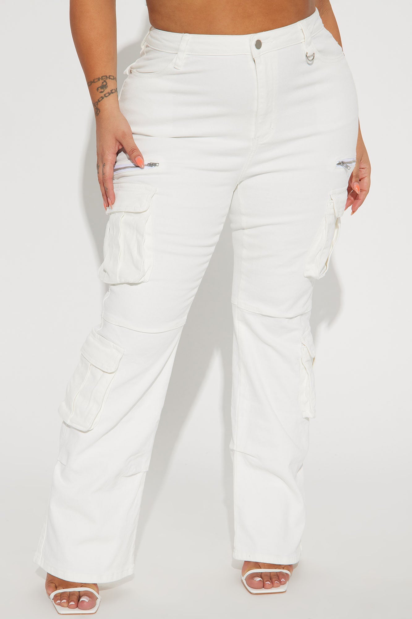 City Streets Stretch Cargo Jean - Ivory