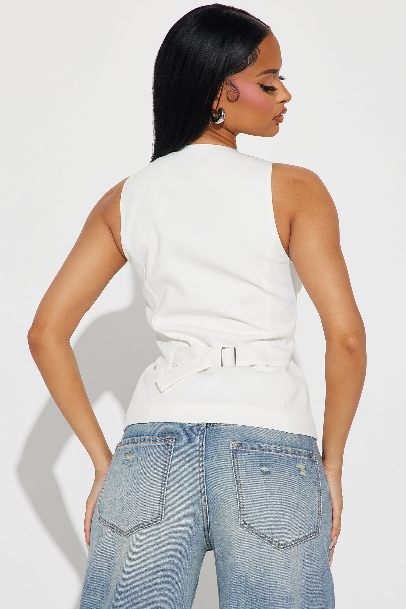 Brooklyn Babe Vest Top - White