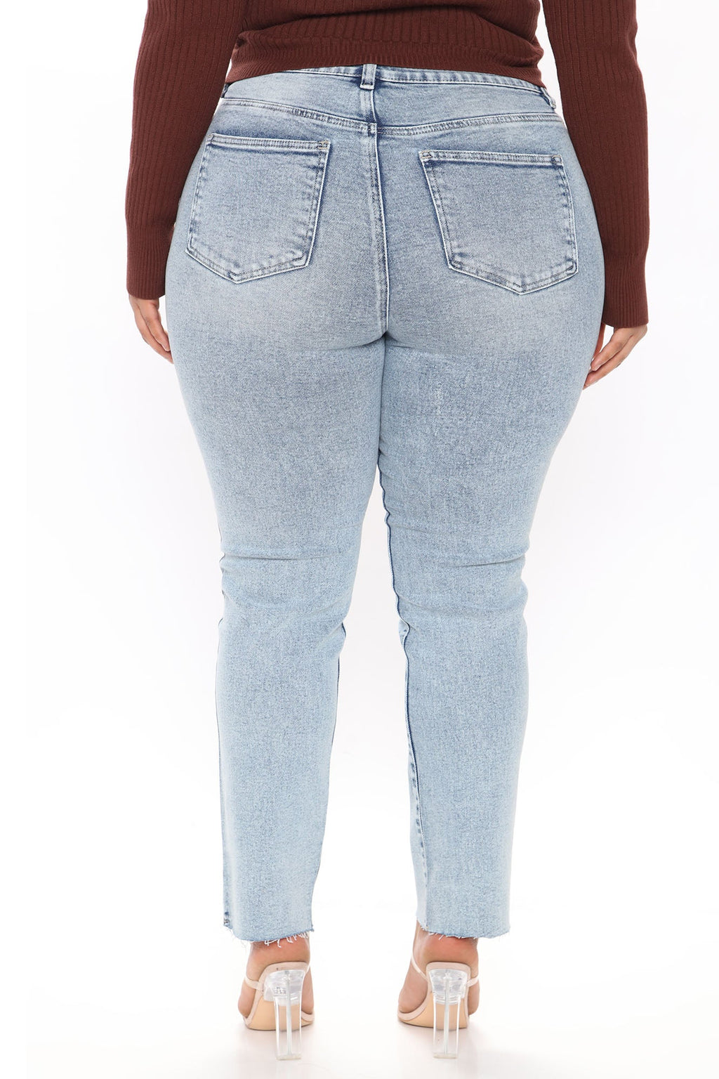 Took Him By Surprise Slim Fit Boyfriend Jeans - Light Blue Wash