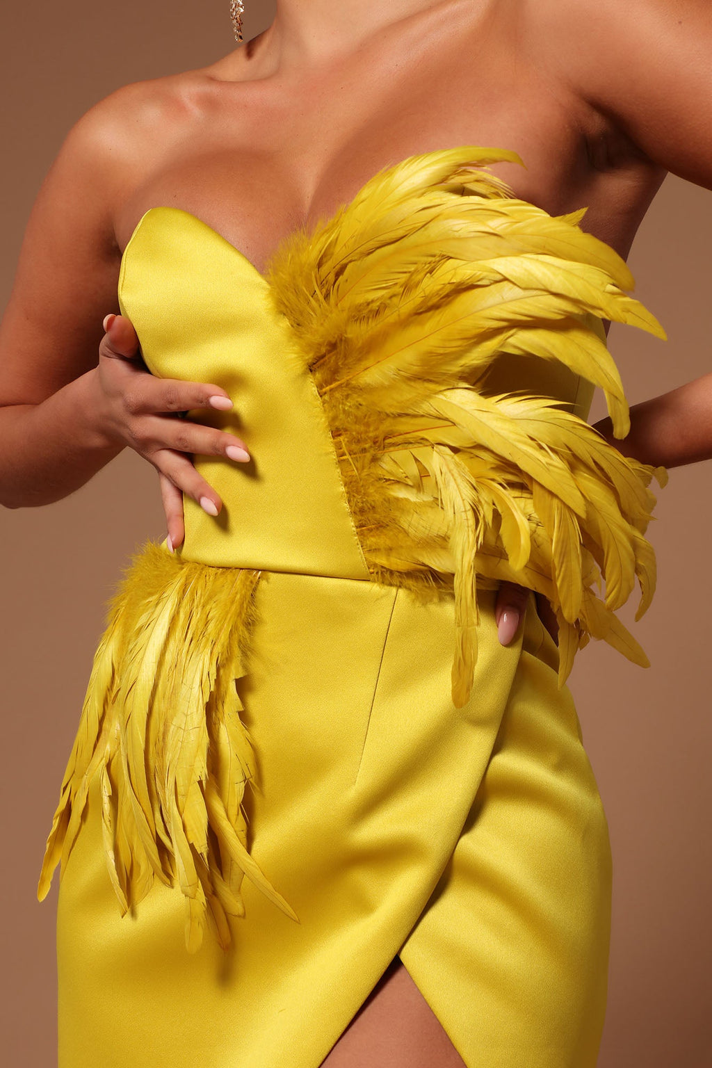 Jaqueline Asymmetrical Maxi Dress - Chartreuse