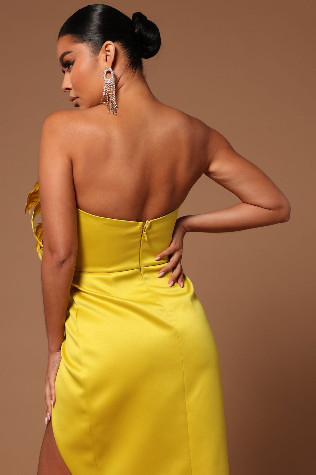 Jaqueline Asymmetrical Maxi Dress - Chartreuse