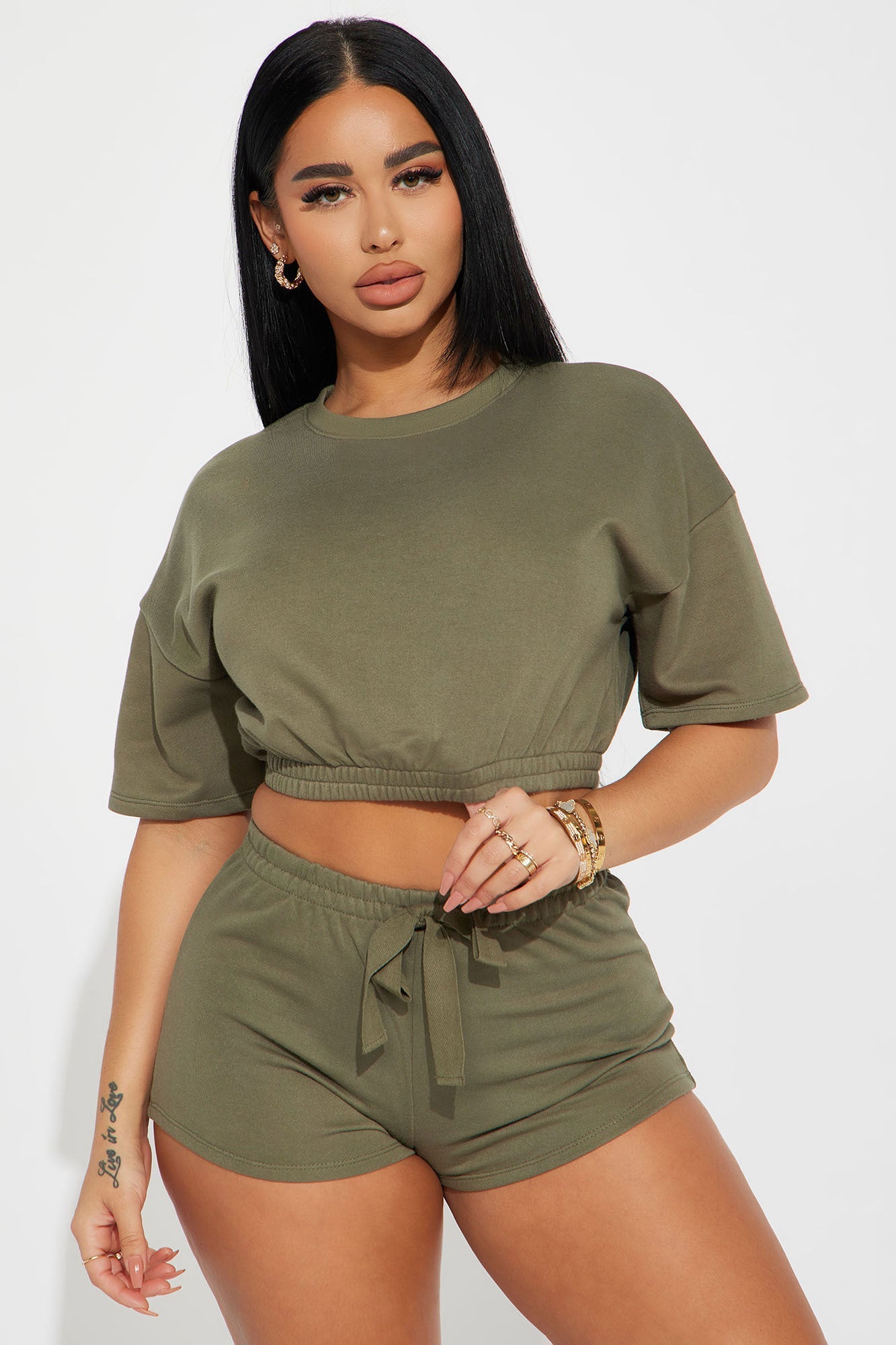 Going Along Short Set - Olive