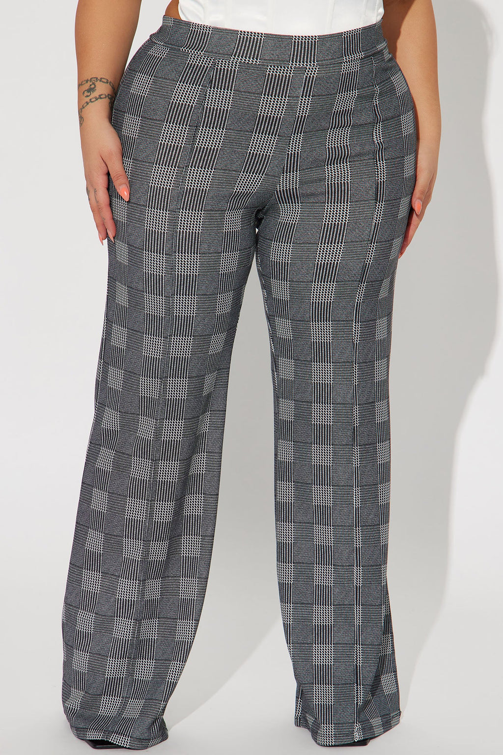 Victoria High Waisted Dress Pant - Black/White