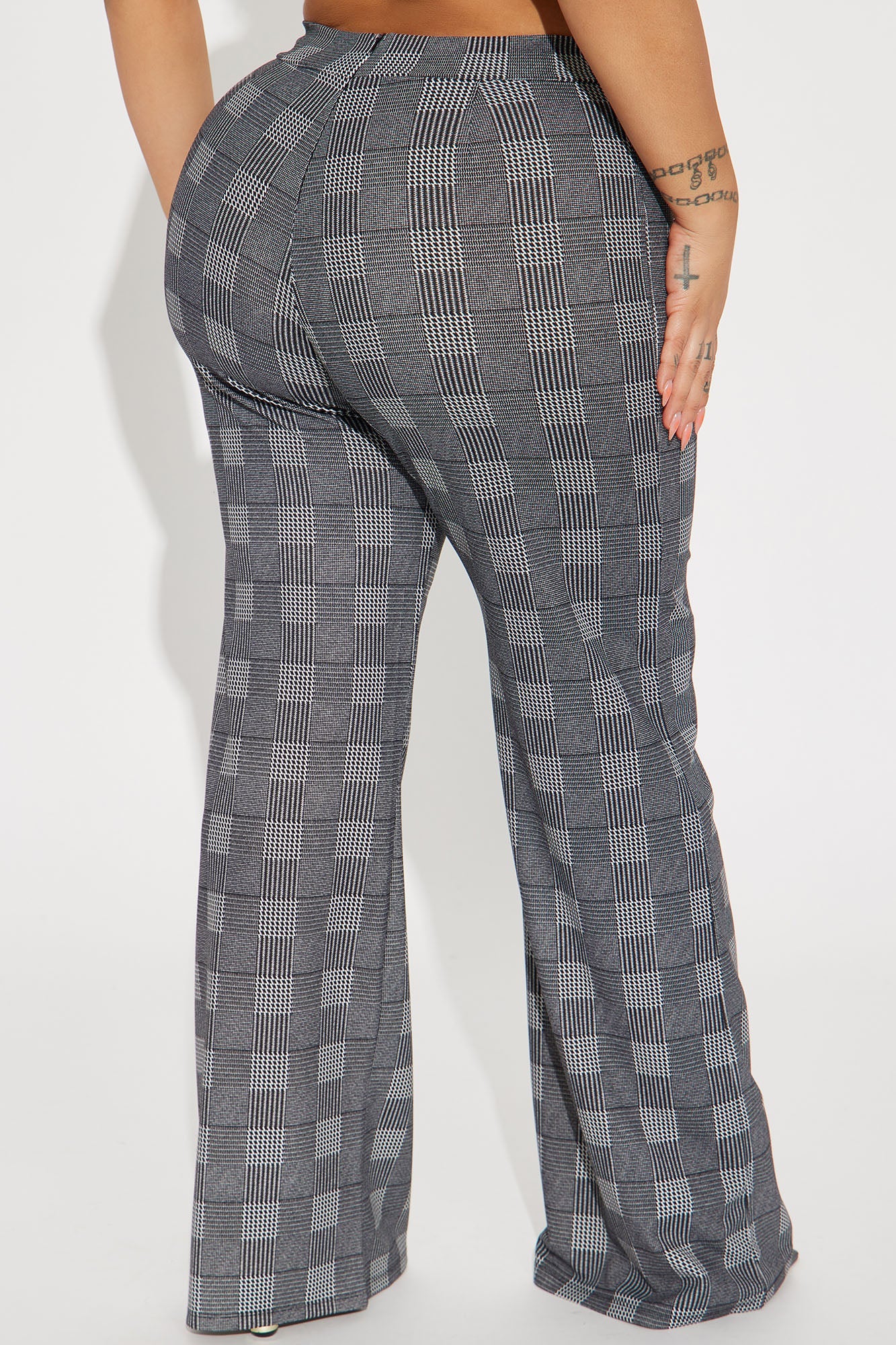 Victoria High Waisted Dress Pant - Black/White