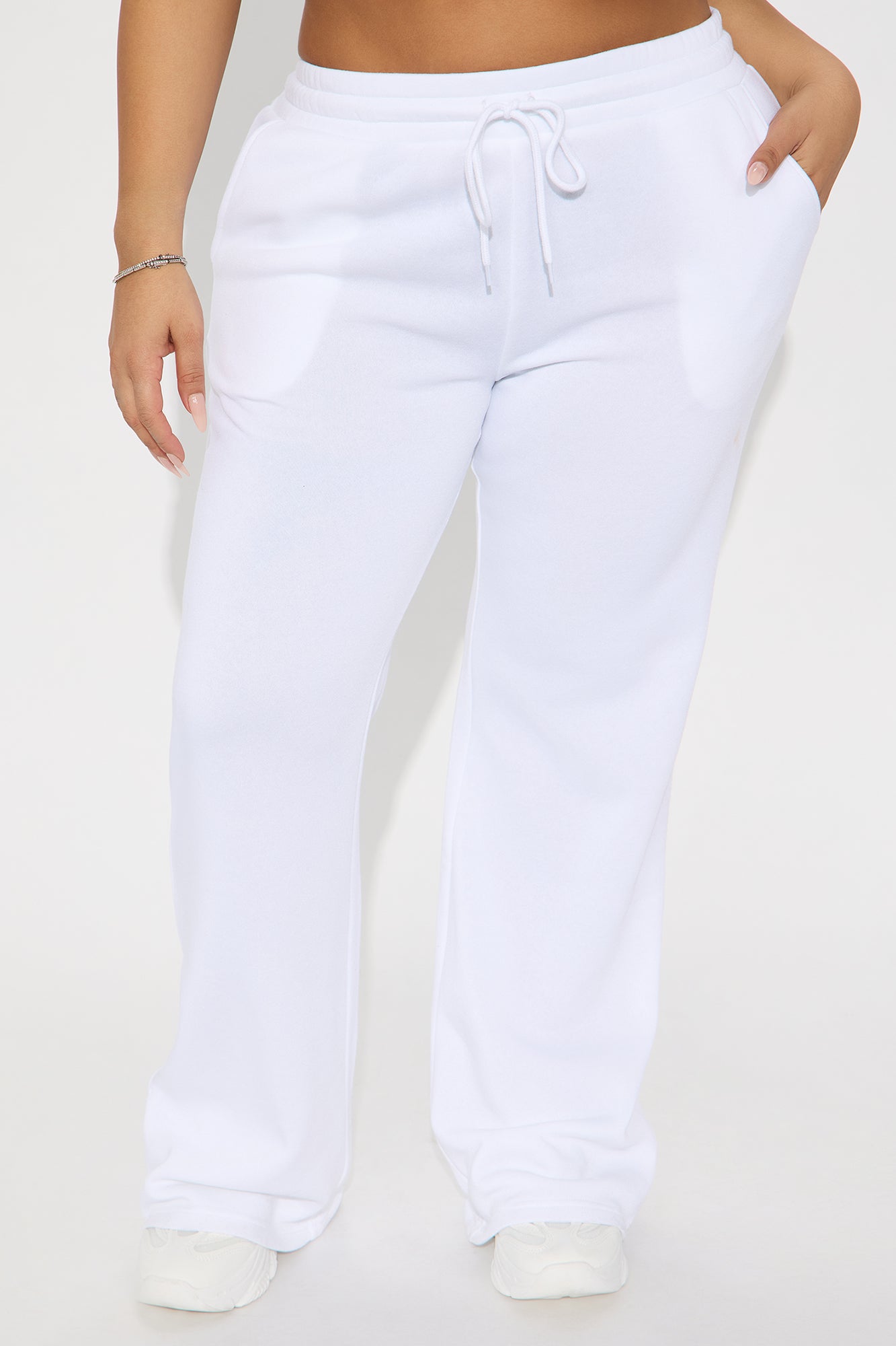 Candice Lounge Flare Pant - White
