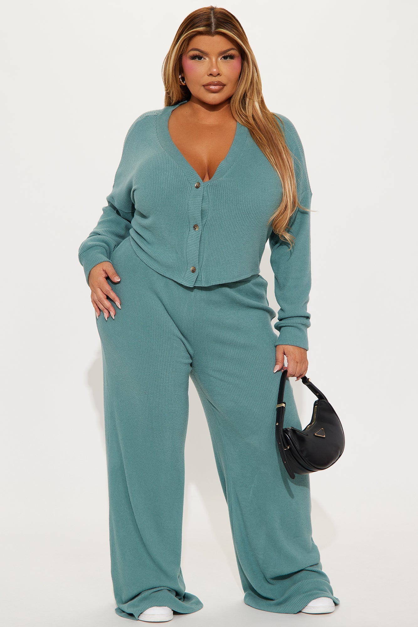 Cozy N Chill Pant Set - Teal