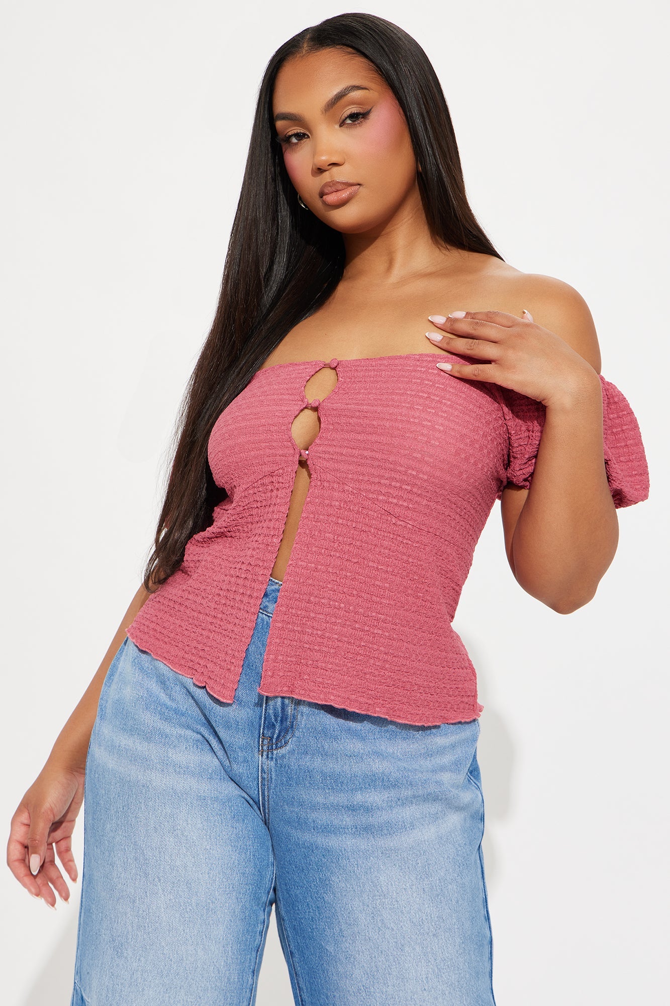 Bella Flyaway Top - Marsala