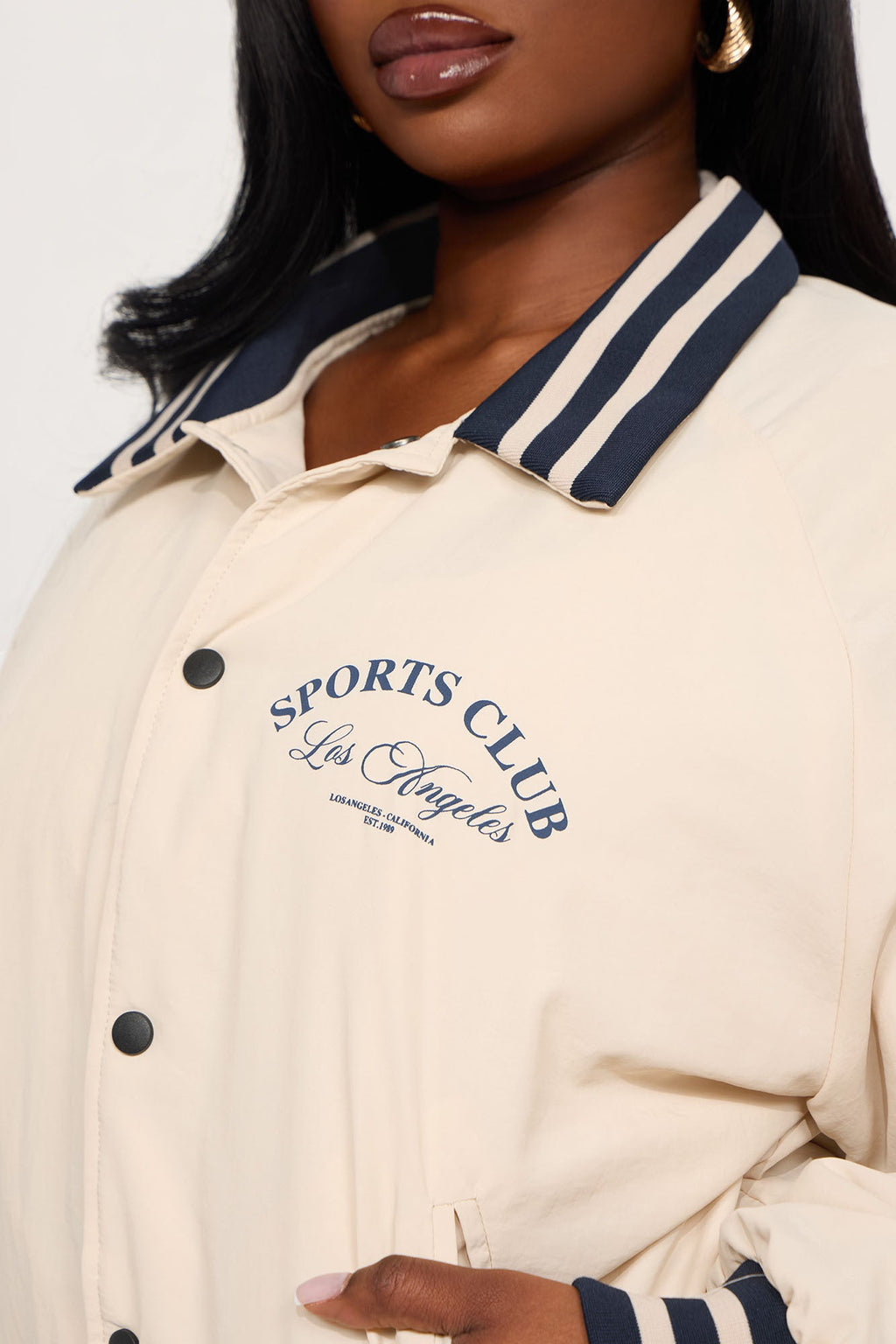 Los Angeles Sports Club Varsity Jacket - Cream