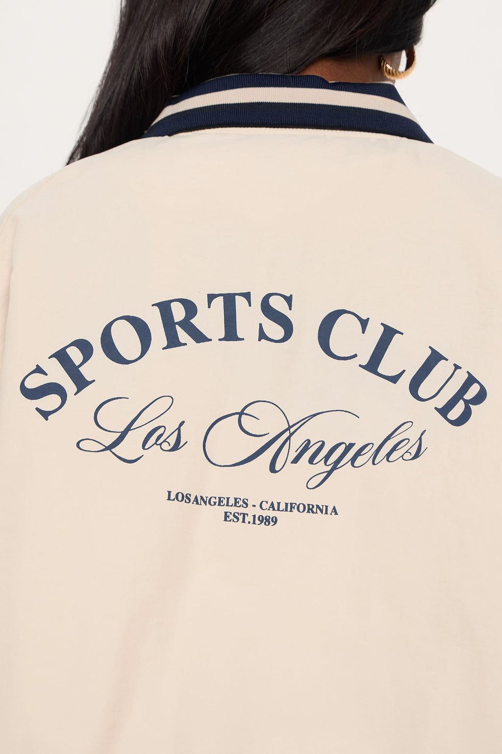 Los Angeles Sports Club Varsity Jacket - Cream