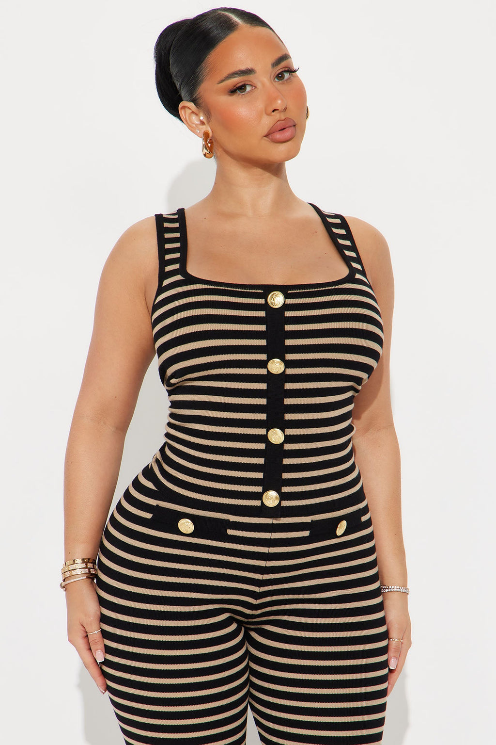 Sailor Girl Capri Pant Set - Black/combo