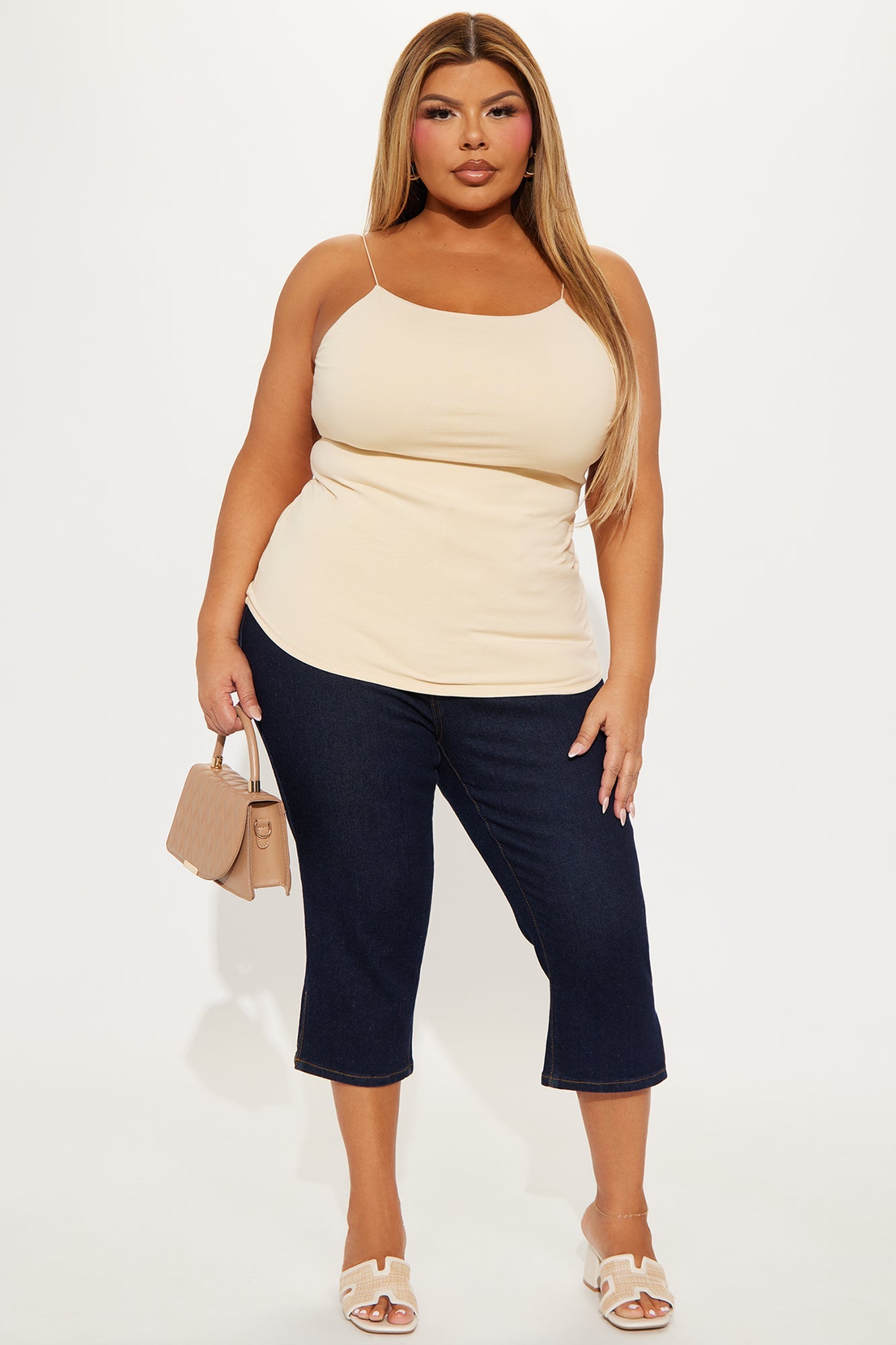 Kacey High Neck Top - Cream