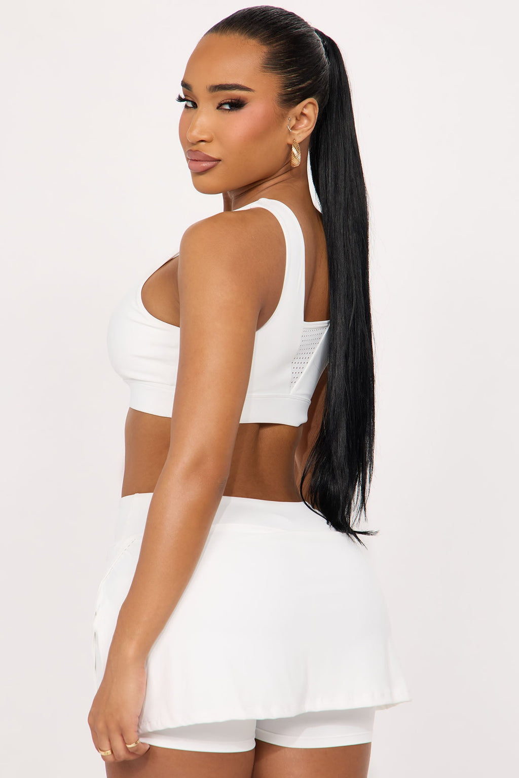 Power Swing Sports Bra - White