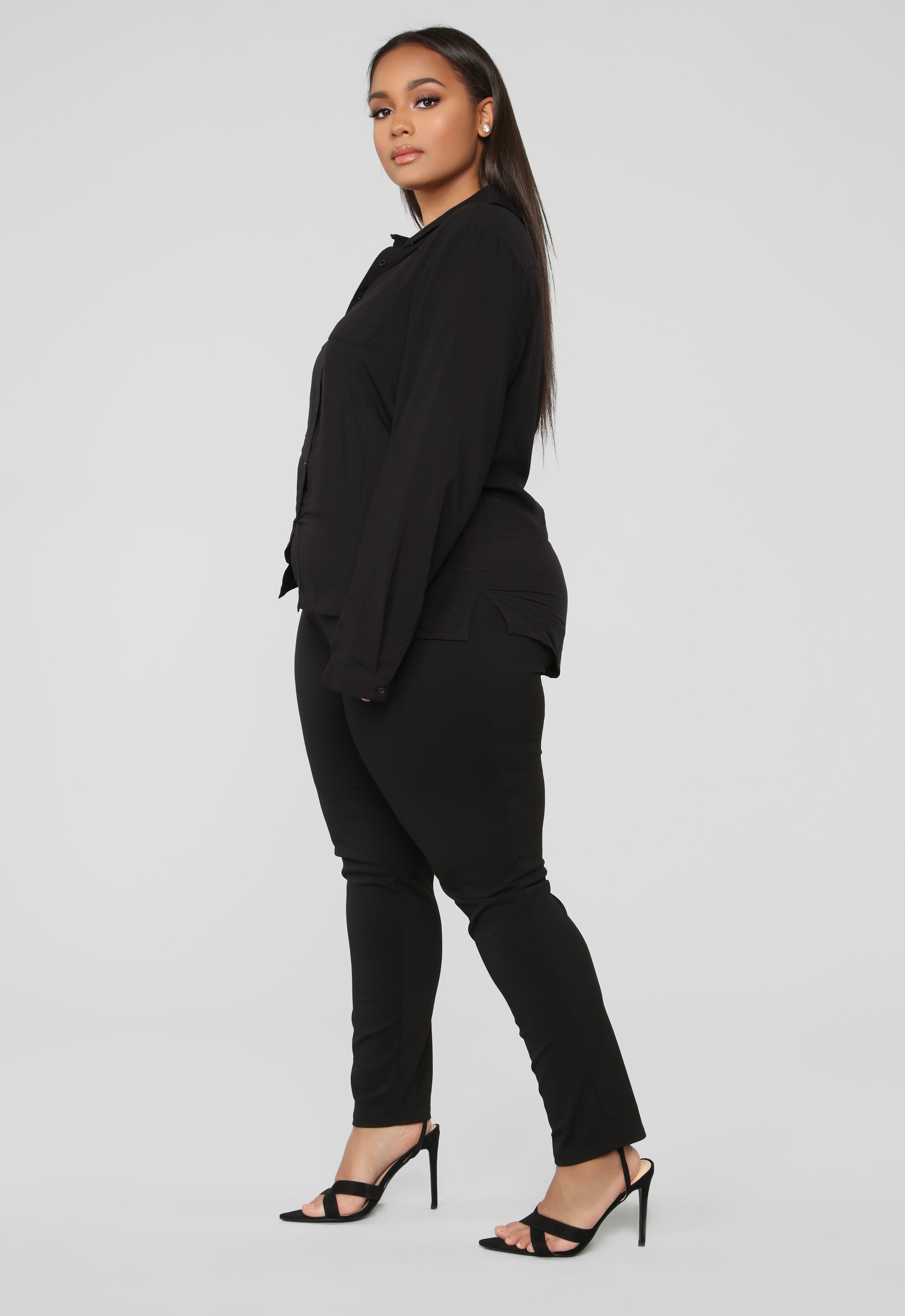 Aurora Woven Top - Black