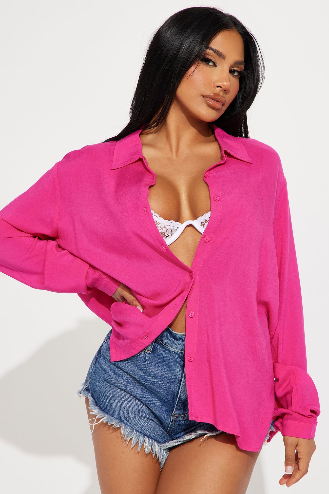 Vivien Shirt - Fuchsia