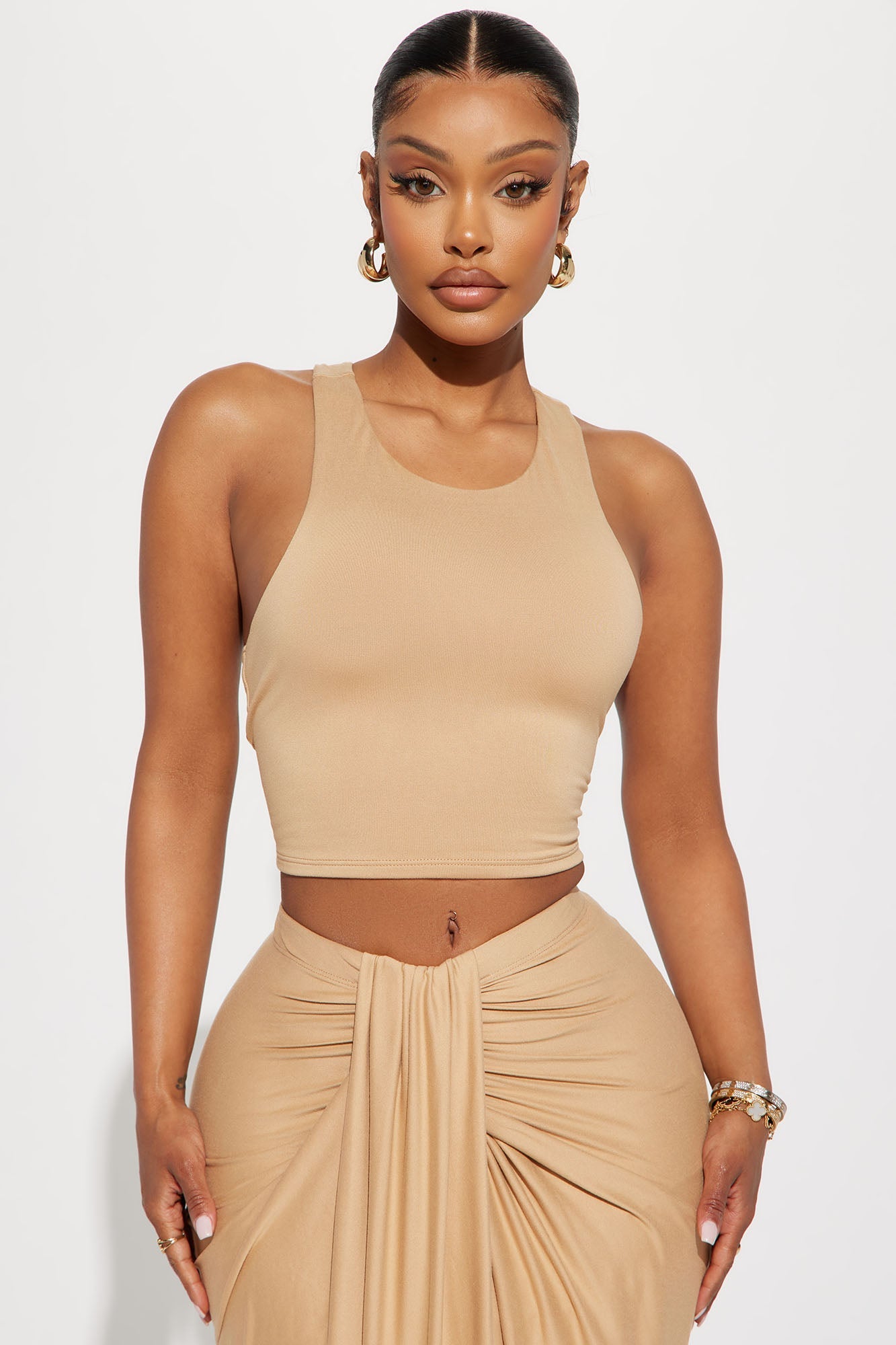 Lanie Maxi Skirt Set - Nude