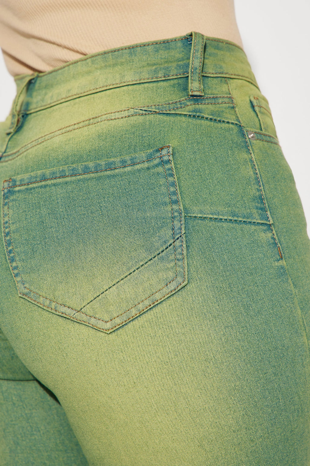 Hampton Tinted High Stretch Skinny Jeans - Green