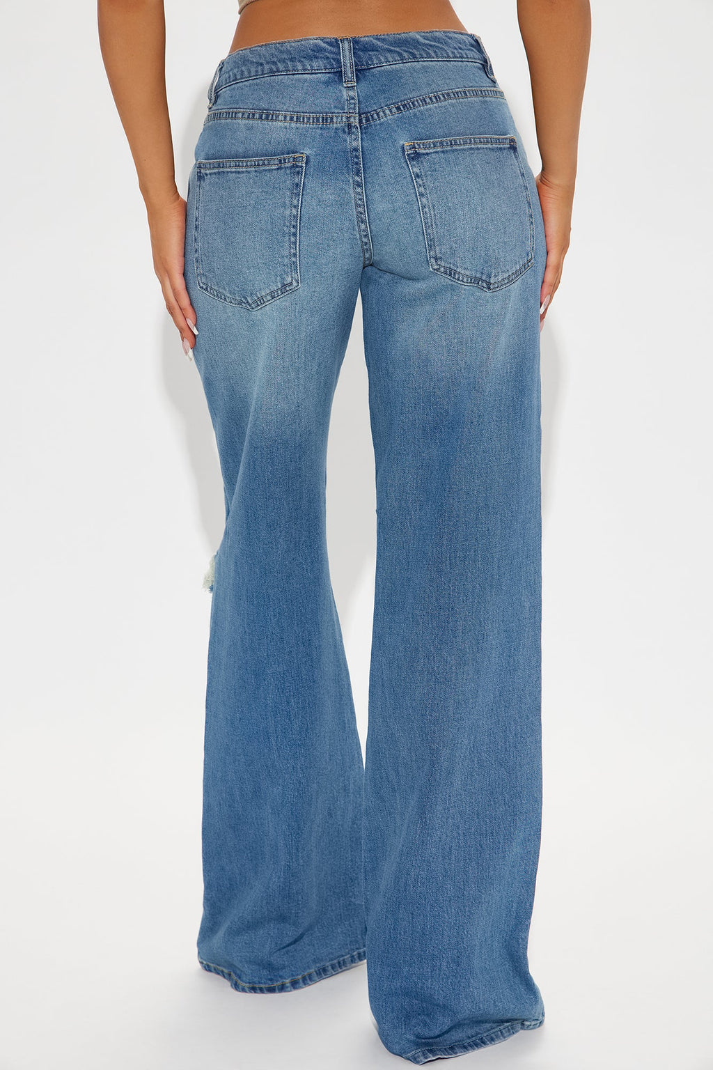 Down Your Block Flare Jeans - Medium Wash