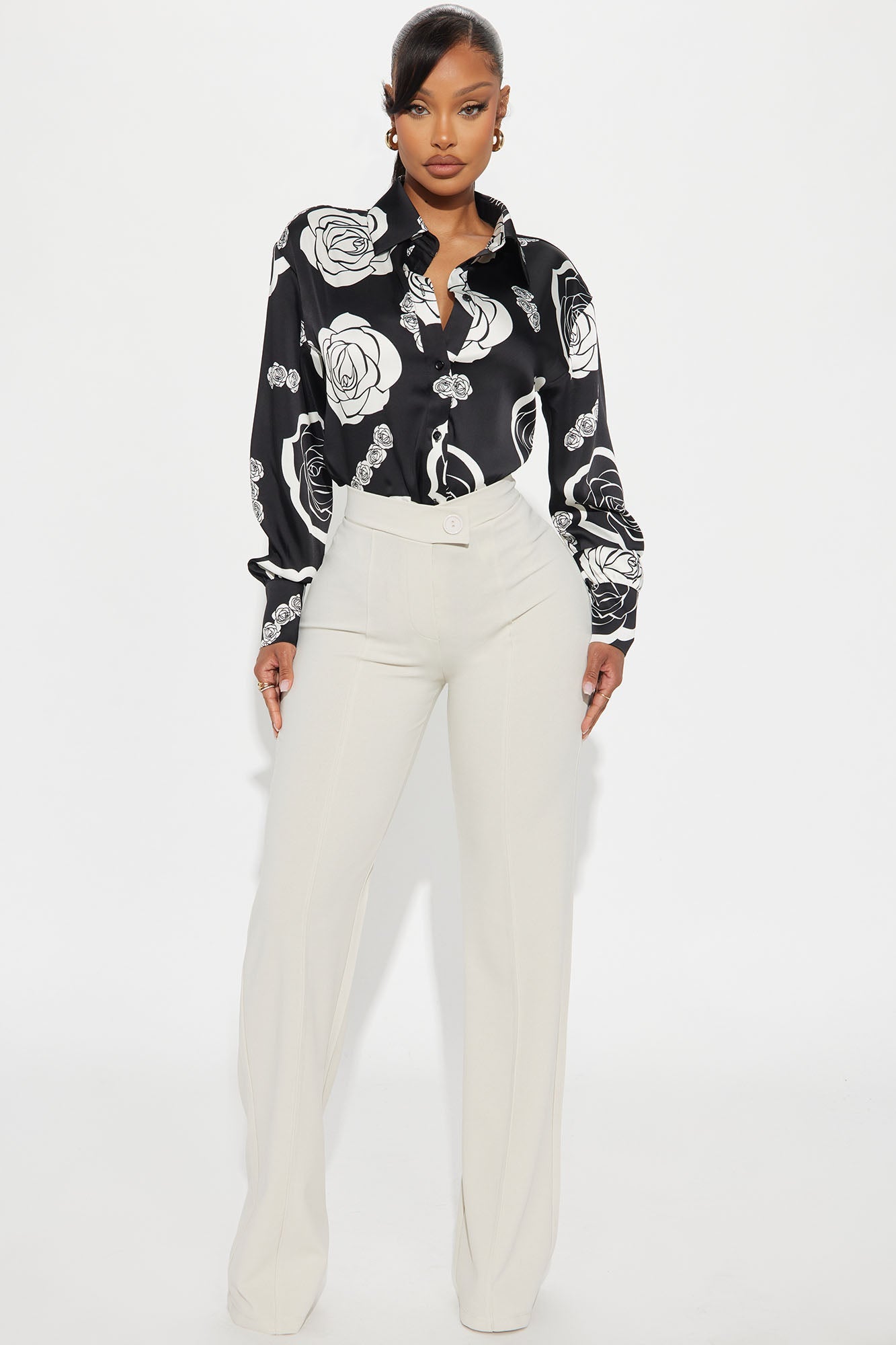 Call It Even Wide Leg Dress Pants - Oatmeal