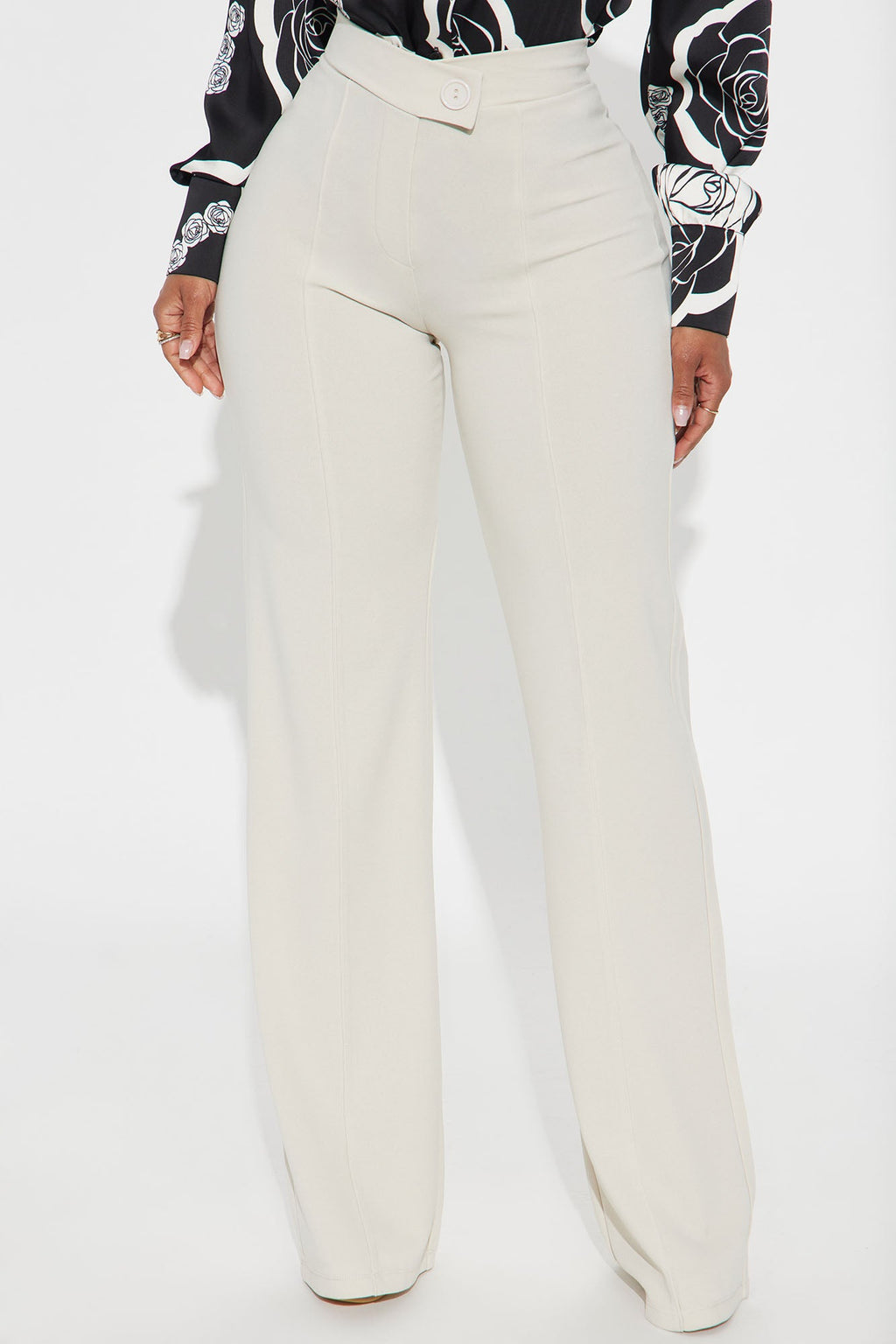 Call It Even Wide Leg Dress Pants - Oatmeal