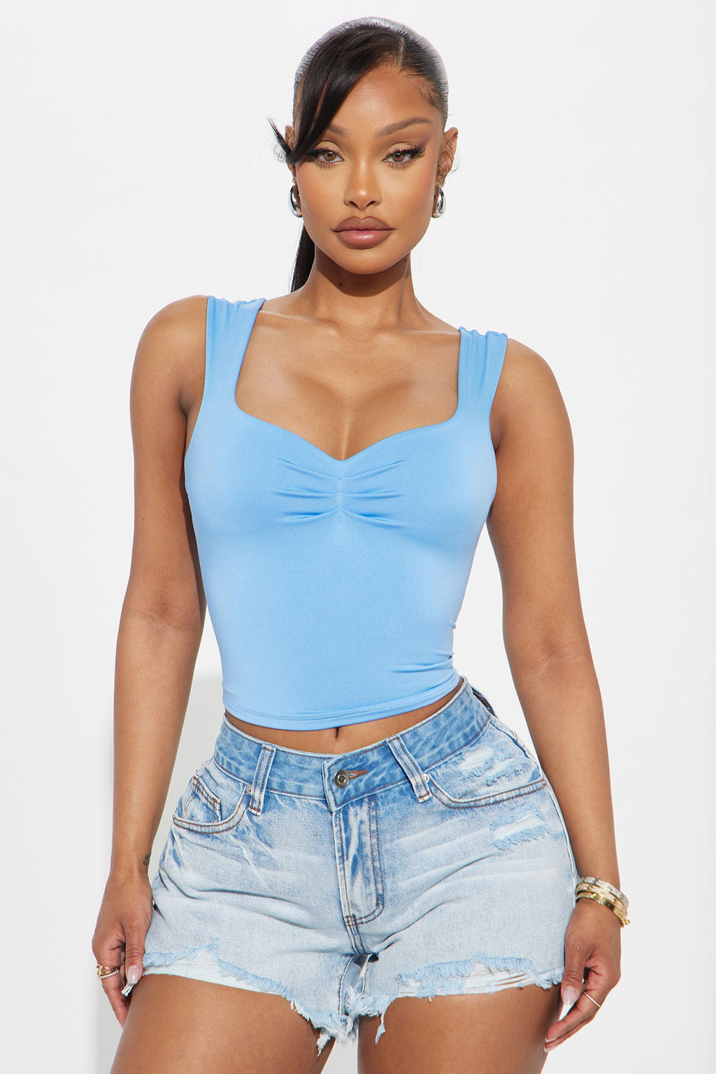 Khloe Sleeveless Top - Blue