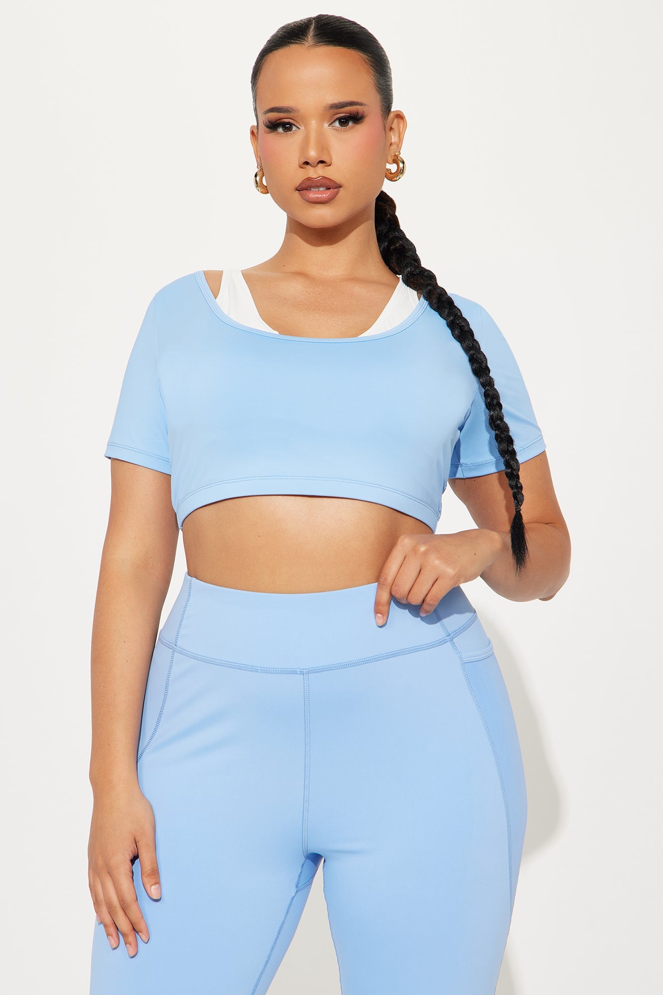 Match Point Twofer Active Top - Light Blue